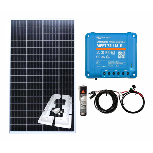 Lowenergie 200w Singular Panel Kit 5 15B - Victron MPPT - With Brackets