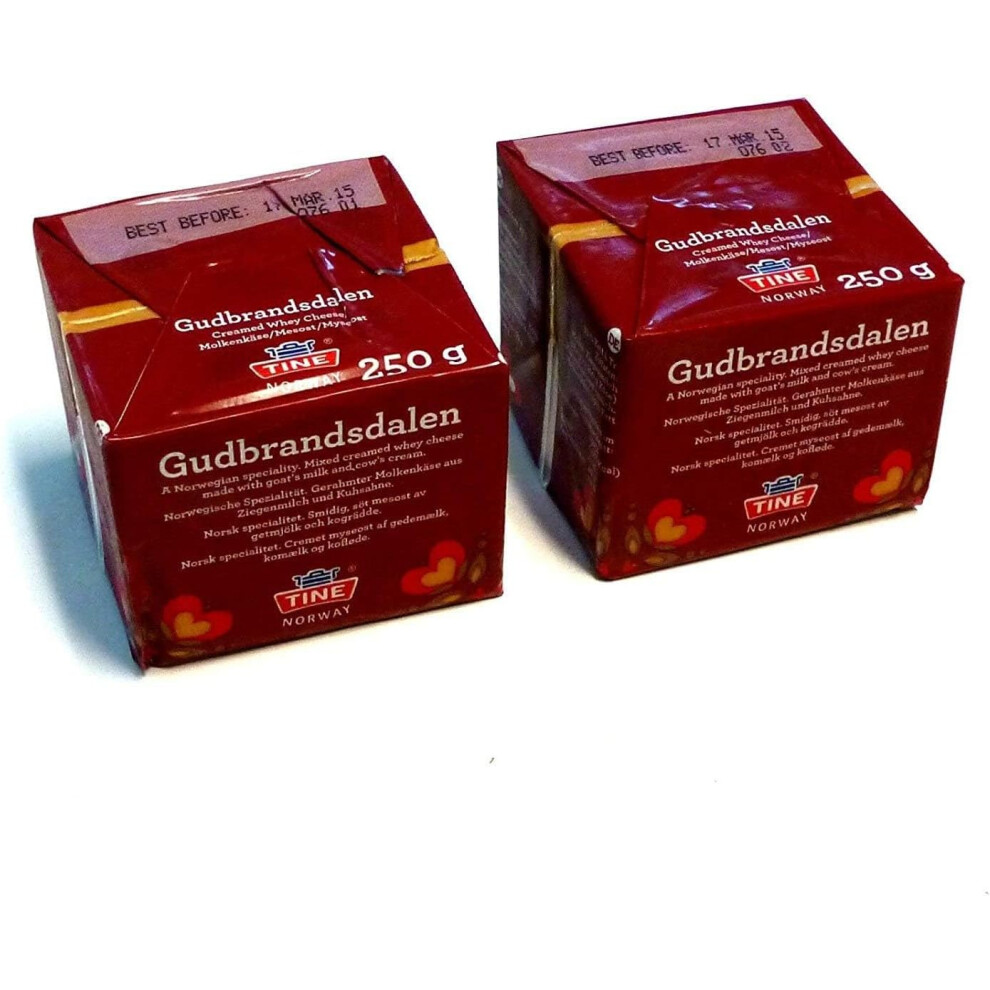 Gjetost Gudbrandsdalen Norwegian Brown Cheese 500g (2 x 250g)  from Great British Trading