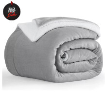 (King Sherpa Blanket) Silver Blankets Sofa Bed Sherpa Fleece Blanket UK