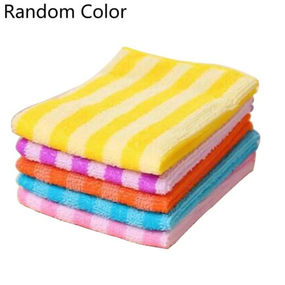 Soft Dishcloth Striped Quick Drying Microfiber