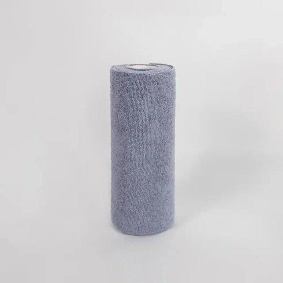 (Blue) 1 Roll Cleaning Wipes Household Kitchen Cloth Microfiber Towel Rolls Dish Rags Washing Towel