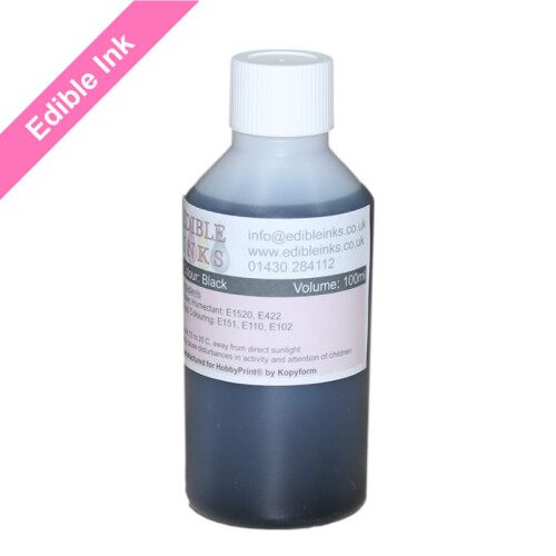 (Black, 100ml) Edible printer Ink  in Set and Size Options.
