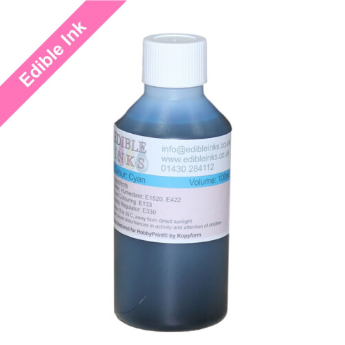 (Cyan, 100ml) Edible printer Ink  in Set and Size Options.