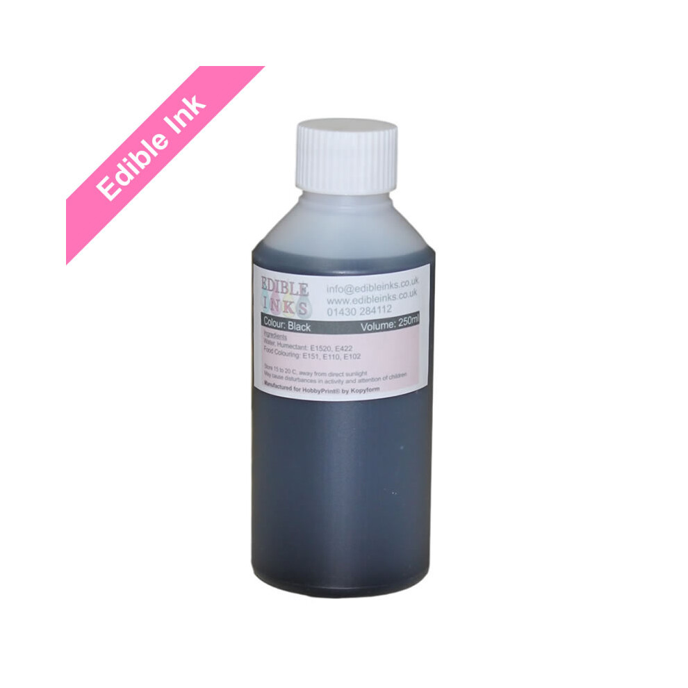(Black, 250ml) Edible printer Ink  in Set and Size Options.