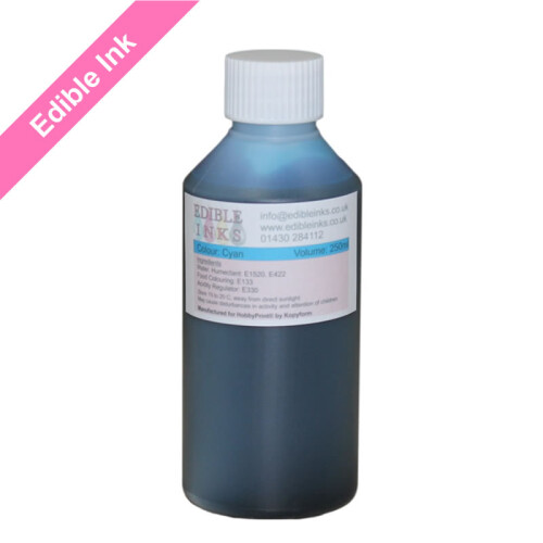 (Cyan, 250ml) Edible printer Ink  in Set and Size Options.