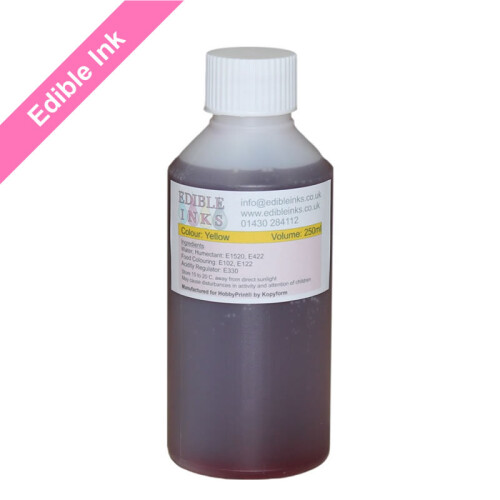 (Yellow, 250ml) Edible printer Ink  in Set and Size Options.