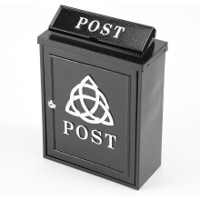 Vintage Decor® Wall Mounted Post Box Triquetra Celtic Design, Lockable