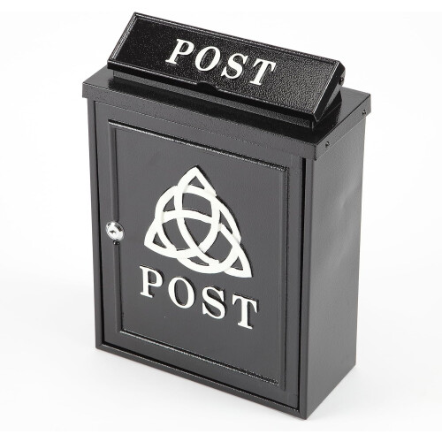 Vintage Decor® Wall Mounted Post Box Triquetra Celtic Design, Lockable