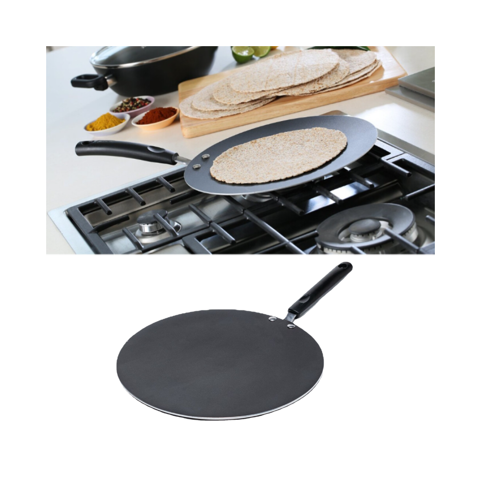 Tefal Non Stick Frying Pan Chapatti Indian Flatbread Tawa Pan 30cm Aluminium