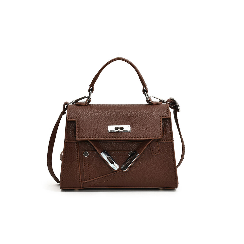 (Brown) Chic And Minimalist Kelly Bag For Women Fashionable Medium Size Shoulder Crossbody Bag Available In Multiple Colors