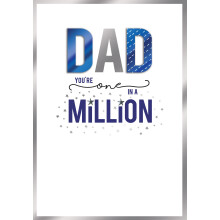 Father's Day Card Dad You're One In A Million Embellished Greeting Cards