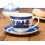AuraHome Blue Willow 20-Piece Dinner Set, Porcelain, Blue & White 2
