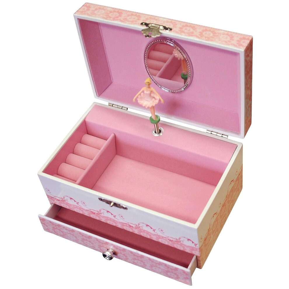 Mele and Co  Ballet Shoes Girls Lexi Musical Jewellery Box with One Drawer