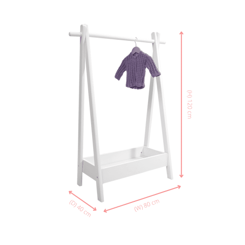 Noa and Nani Orvar Clothes Rack Organiser in Classic White 2
