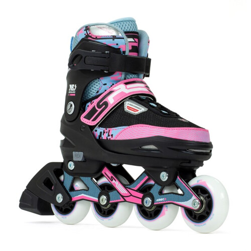 (Blue/Pink, UK:11J-1J EU:29-33 US:M12J-2) Pixel Adjustable Inline Skates