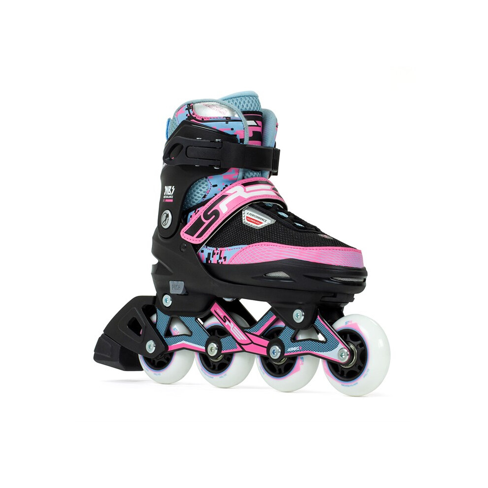 Sfr Skates (Blue/Pink, Uk:11j-1J Eu:29-33 Us:m12j-2) Pixel Adjustable Inline Skates