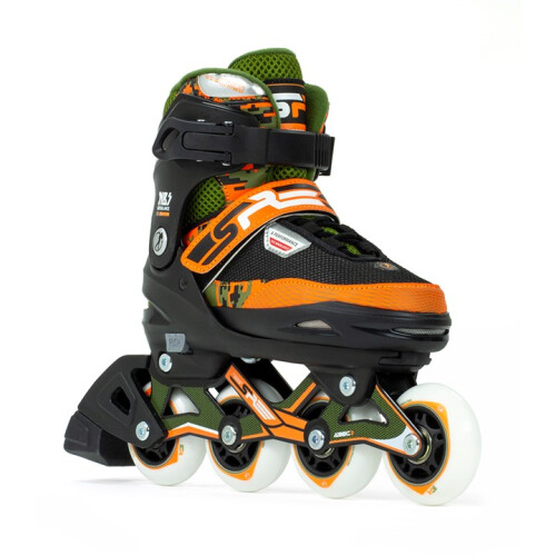 (Green/Orange, UK:1-4 EU:33-37 US:M2-5) Pixel Adjustable Inline Skates
