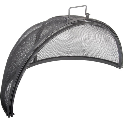 DWD® Premium 80cm Folding Mesh Spark Screen Cover for Fire Pits, Black 2