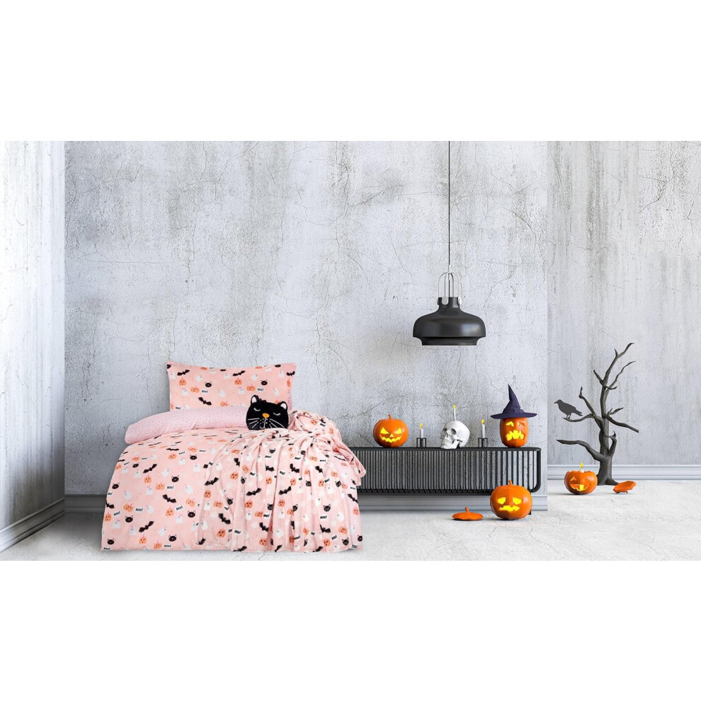 Magical Halloween Reversible Duvet Set- Pink- Single
