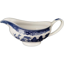 AH Blue Willow Ceramic Gravy Boat, 21 x 8 x 8 cm, Porcelain