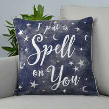 Halloween Celestial Stars Decorative Filled Cushions- Navy- (45 x 45)