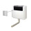 NES Home Nes Home Concealed Cistern Dual Flush Front Access Square Button Brushed Chrome 1