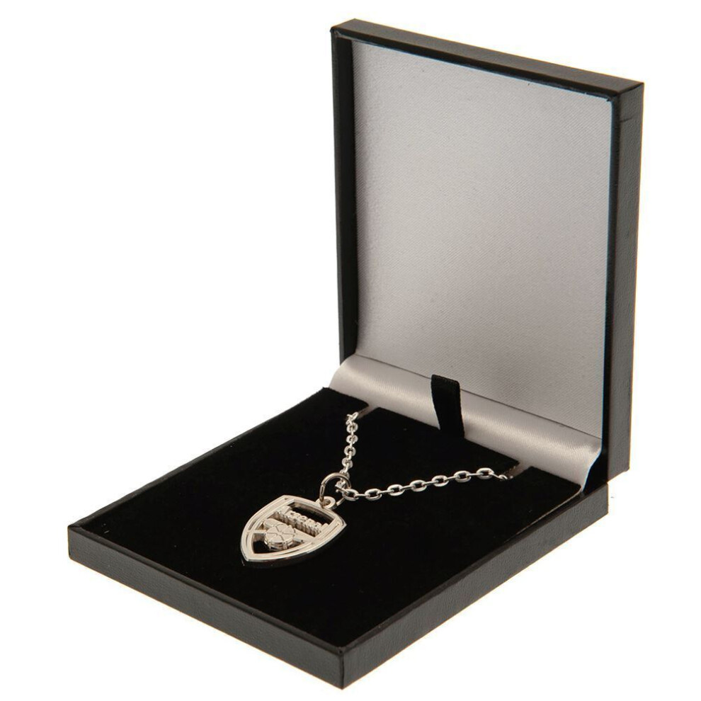 Arsenal FC Silver Plated Crest Boxed Pendant