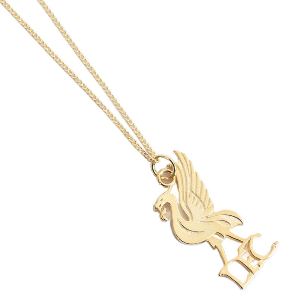 Liverpool Fc 18Ct Gold Plated On Silver Liverbird Pendant & Chain Silver,Gold