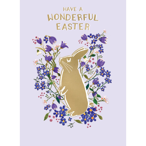 Wonderful Easter Hoppy Delight Contemporary Easter Greeting Card 1