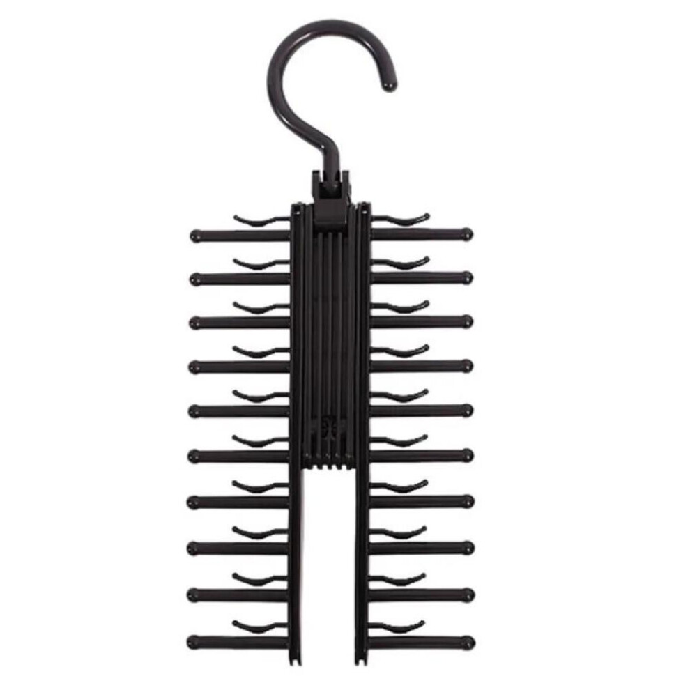 20 Row Belt Storage Rack Men&apos;s Tie Adjustable Tie Hanger Rack Closet Holder Household Organizer Racks