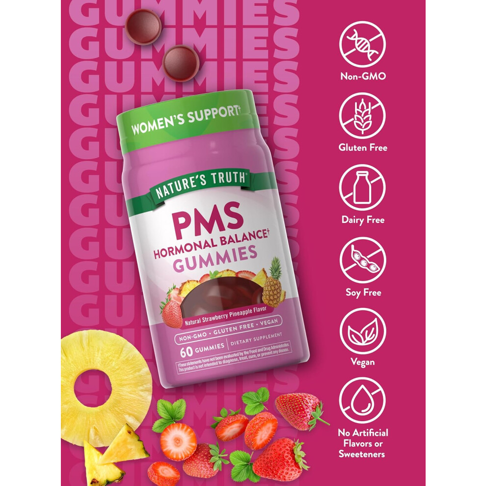 NATURE'S TRUTH PMS Hormonal Balance (Strawberry), 60 Vegan Gummies