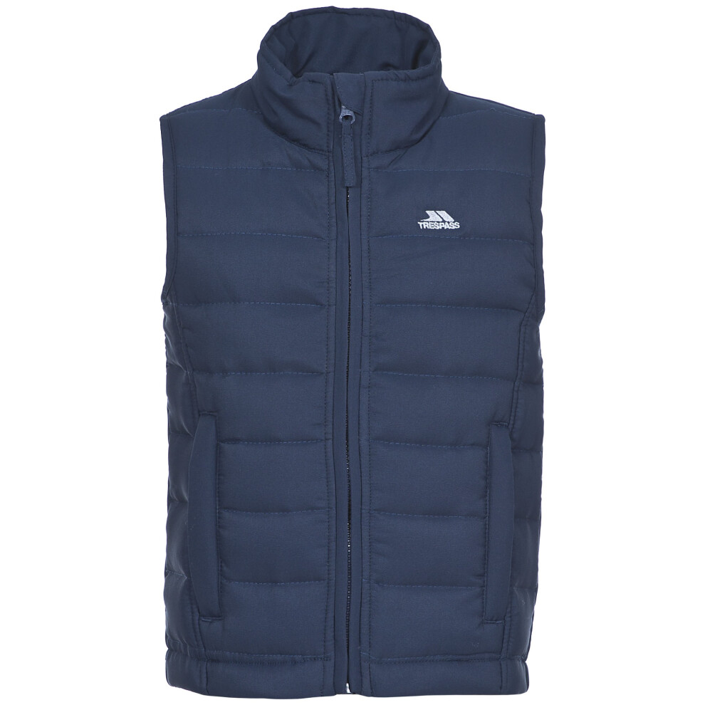 (7-8 Years, Navy) Trespass Childrens/Kids Jadda Quilted Sleeveless Gilet