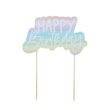 Hootyballoo Eco Rainbow 'Happy Birthday' Paper Cake Topper Birthday Partyware