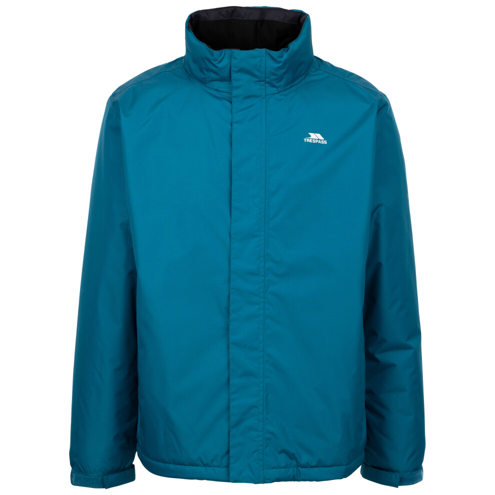 (XXL, Bondi Blue) Trespass Mens Padded Jacket With Hood Farmcott