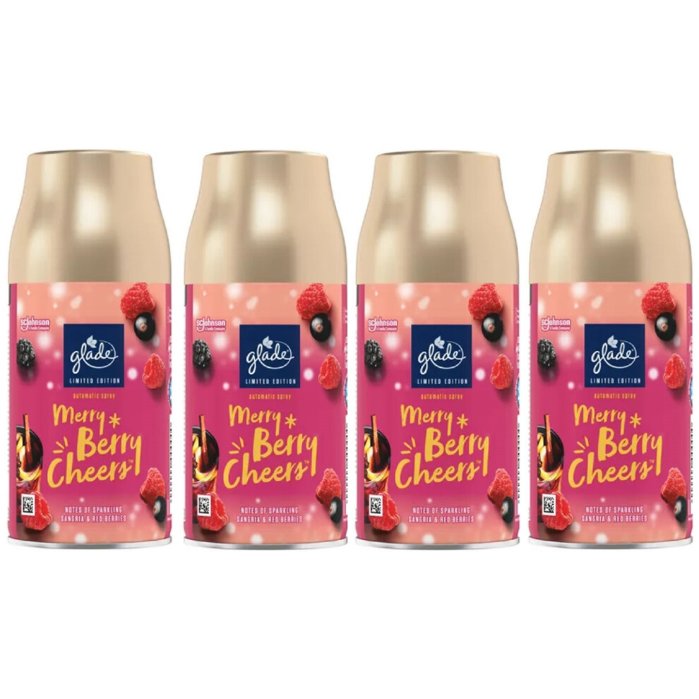 4 x Glade Automatic Spray Refill 269ml - Merry Berry Cheers