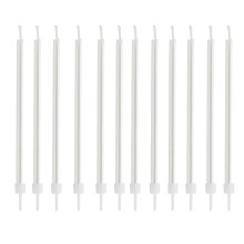 Hootyballoo 12 Pack White Candles & Holders Birthday Celebration Partyware