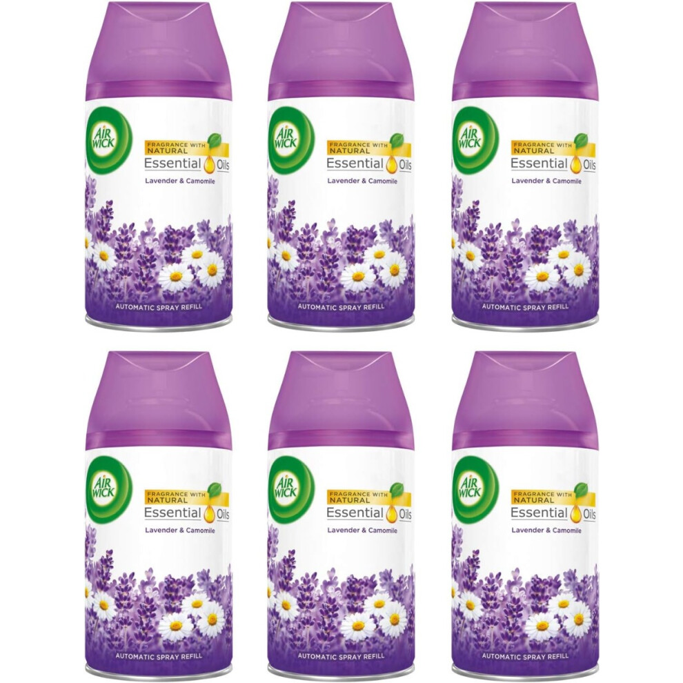 6 x Air Wick Freshmatic Max Automatic Spray Refill 250ml - Lavender & Chamomile