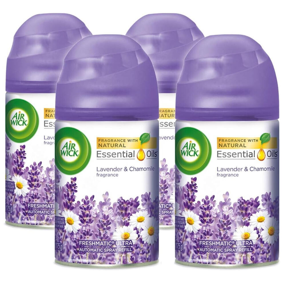 4 x Air Wick Freshmatic Max Automatic Spray Refill 250ml - Lavender & Chamomile