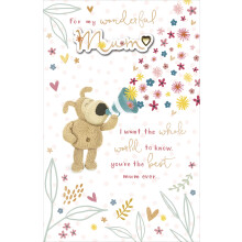 Boofle Wonderful Mum Mum's The Word Cute Mother's Day Greeting Card