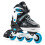 (Blue, UK:3J-6J EU:35.5-39.5 US:M4-7) Pulsar Adjustable Inline Skates 1