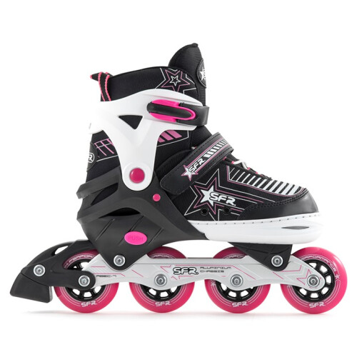 (Pink, UK:3J-6J EU:35.5-39.5 US:M4-7) Pulsar Adjustable Inline Skates 2