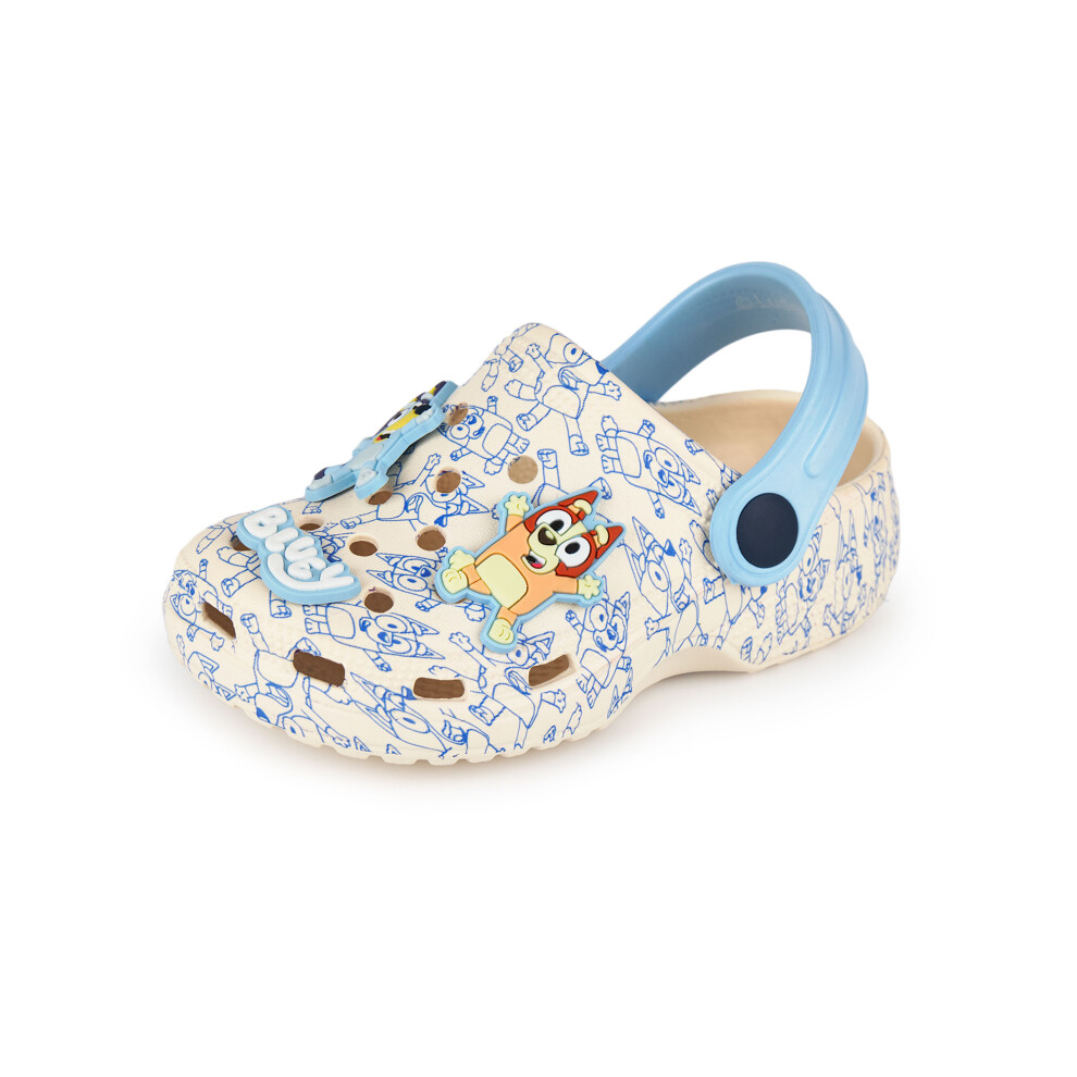 (10 UK Child) Bluey Clogs (Boys Grey)