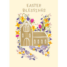 Easter Blessings Divine Blooms Ahead Contemporary Easter Greeting Card