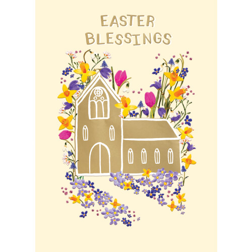 Easter Blessings Divine Blooms Ahead Contemporary Easter Greeting Card