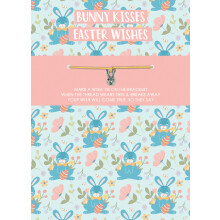 Bunny Kisses Bracelet Hoppy Hares Easter Card & Gift Greeting Card