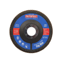 Faithfull FAIFD115A80 Aluminium Oxide Flap Disc 115 x 22mm 80 Grit |