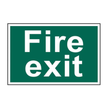 Scan SCA1502 Fire Exit Text Only - PVC Sign 300 x 200mm |