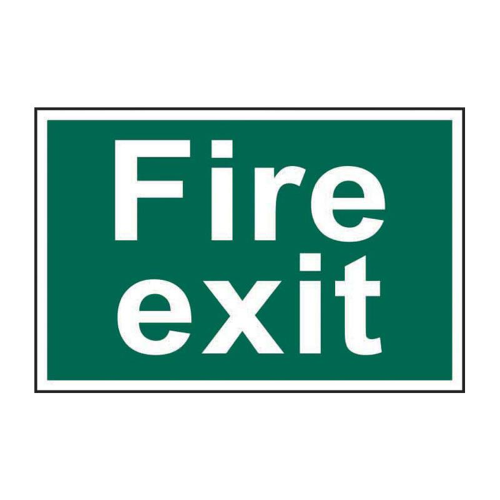 Scan SCA1502 Fire Exit Text Only - PVC Sign 300 x 200mm |