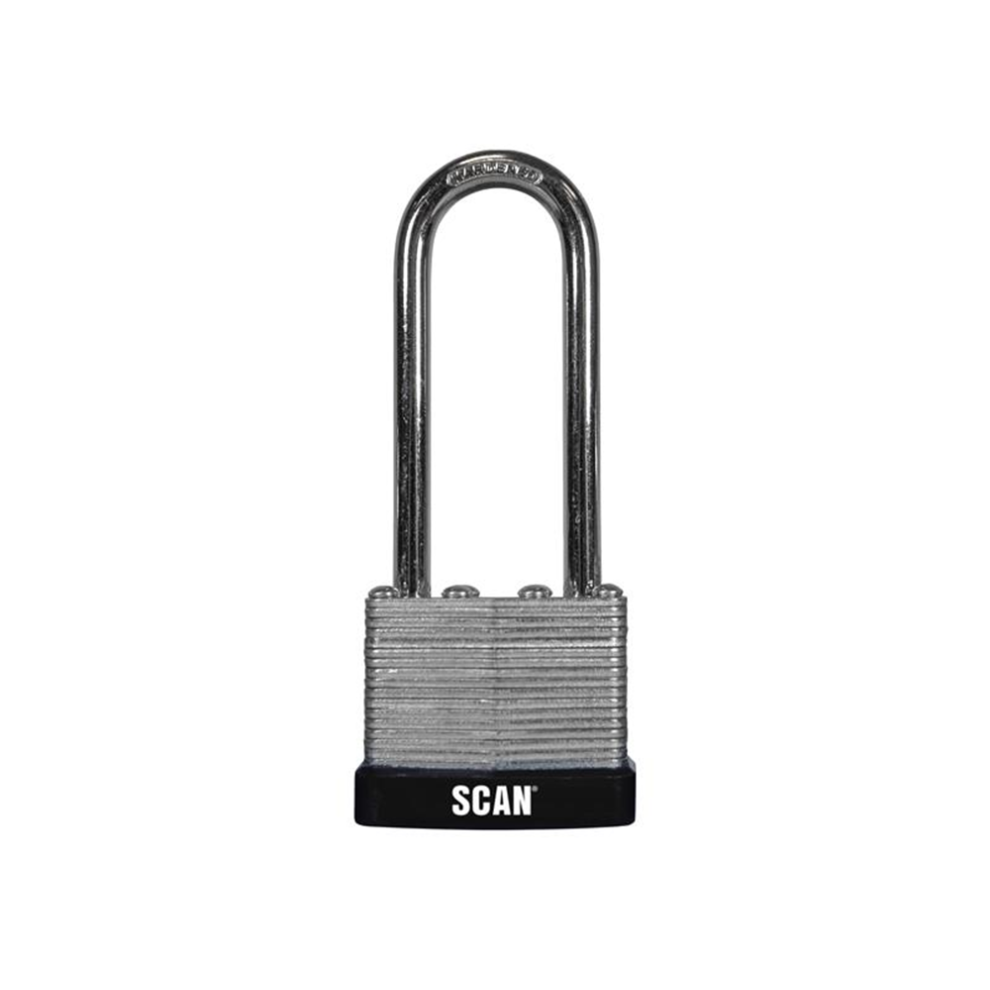 Scan Scapllam40ls Laminated Steel Padlock 40 Long Shackle Scapllam40ls | 5023969007892