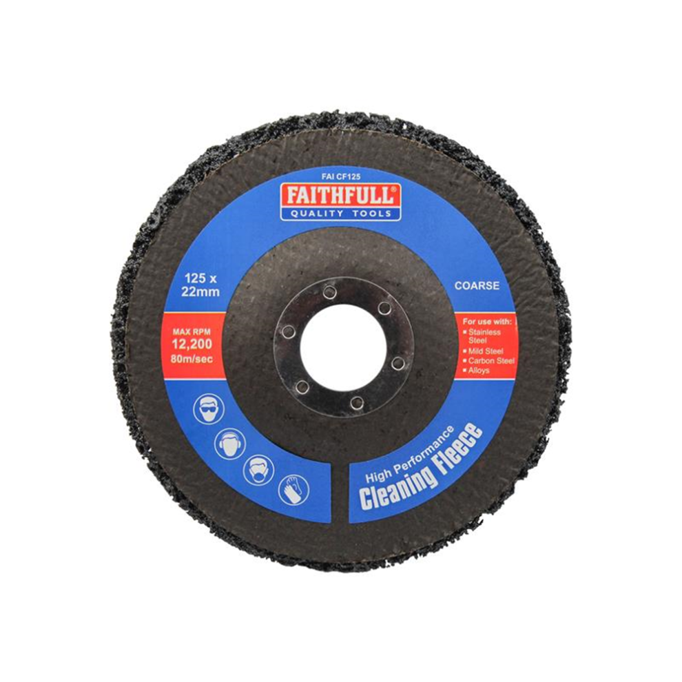 Faithfull FAICF125 Cleaning Fleece Disc Coarse 125 x 22mm |